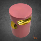 Fétiche Side Table made by Hervé Langlais of Enameled Ceramic and 28K gold in Pink