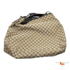 Gucci Brown GG Canvas and Leather Horsebit Chain Hobo