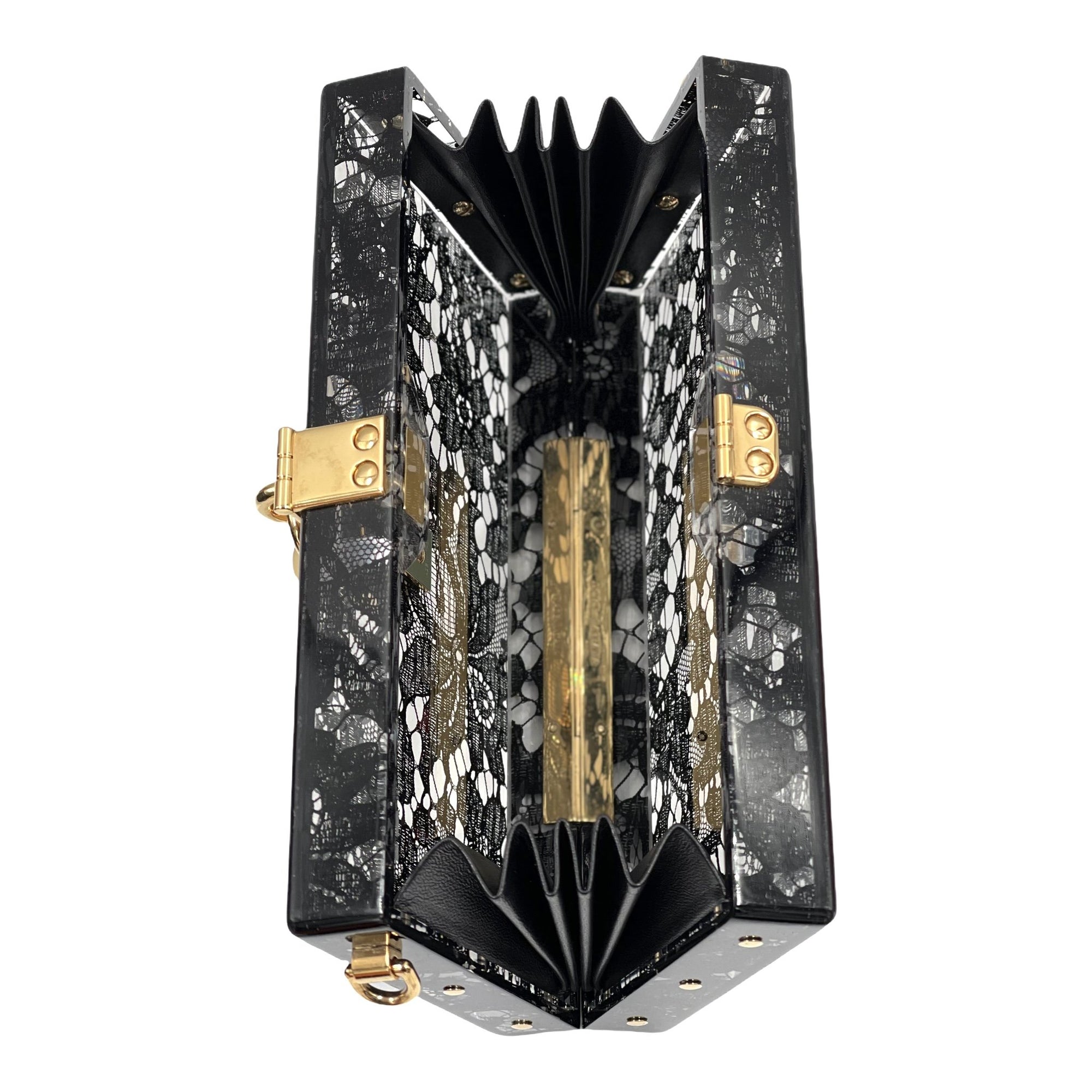 Dolce Gabbana Clutch Dolce Box - plexiglass / lace
