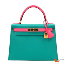 Hermes Kelly II Sellier 28 Veau Epsom Bleu Paon Limited Edition Bag