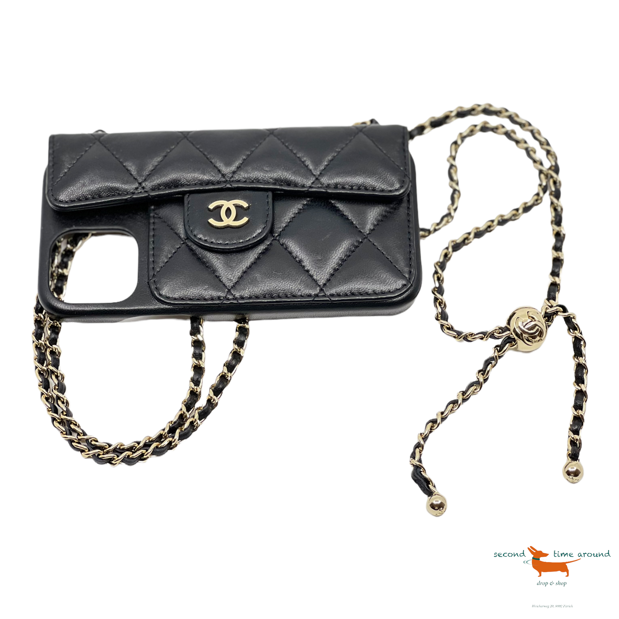 Chanel I Phone cover with chain for I phone 13 and I Phone 13 pro