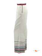 Chanel Cotton Chevron Embroidered Large Pants 2 Pieces