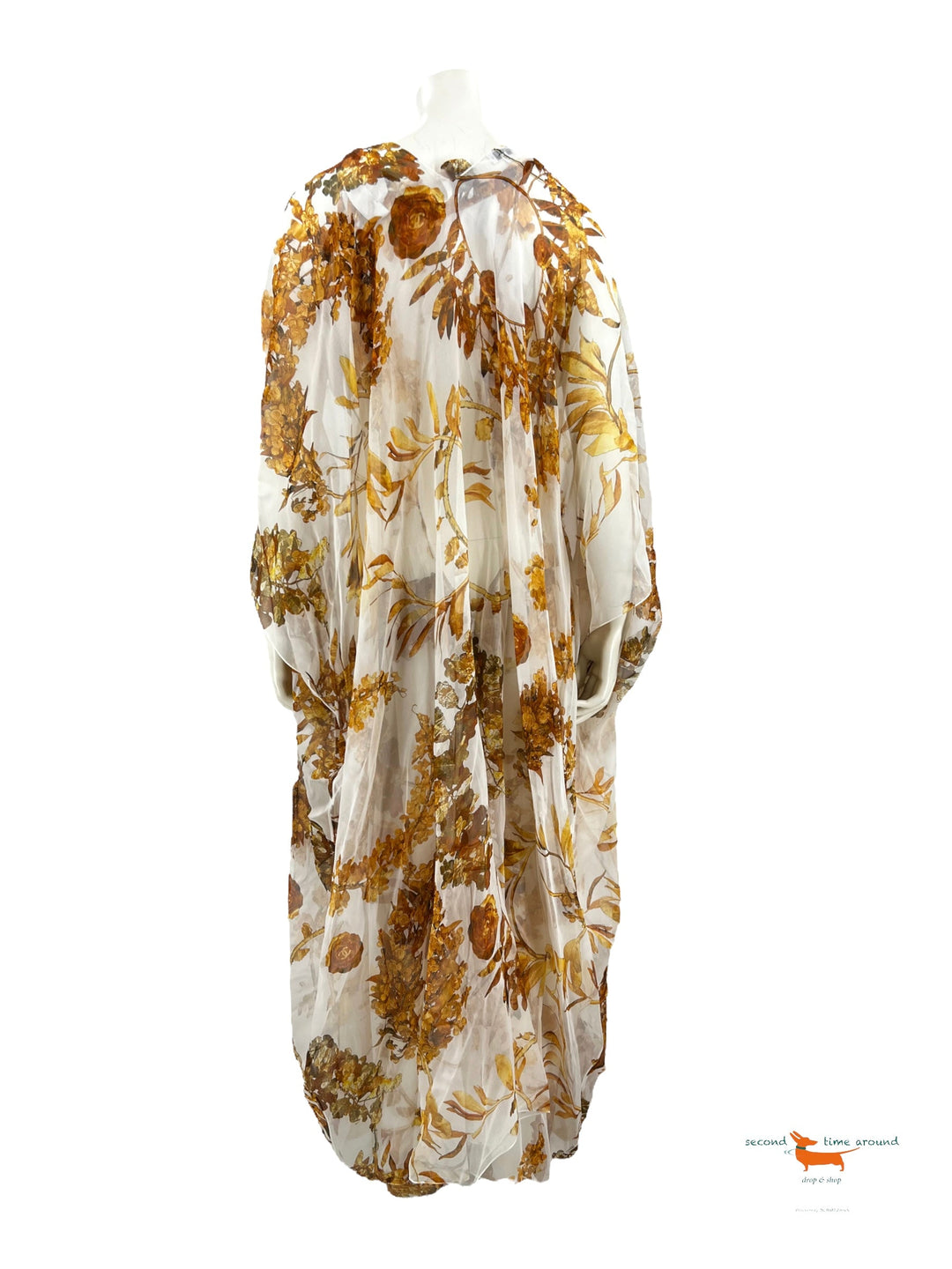 Chanel Silk Chiffon Dress  with overcoat