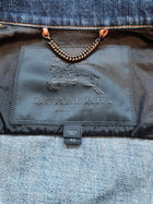 Burberry Prorsum Blue Denim Jacket with Ostrich Feathers