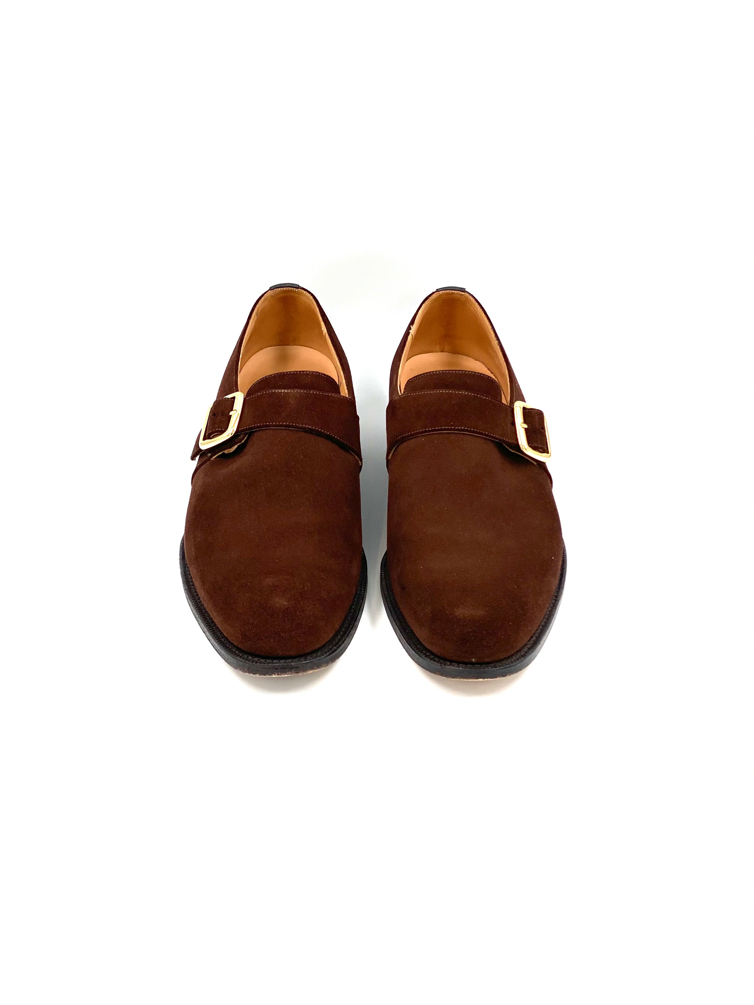 Church's Herren Wildleder Formal Business Slipper Schuhe Monkstrap odsey Braun