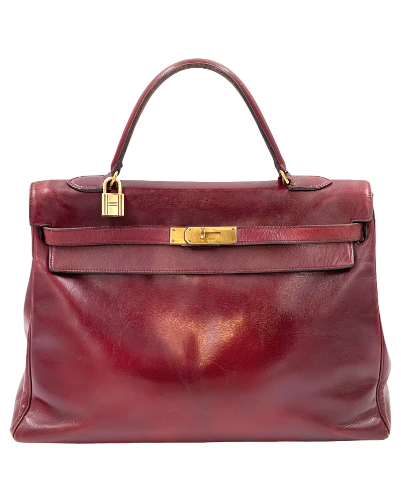 Hermes Kelly Box Leder 35 Bag 
