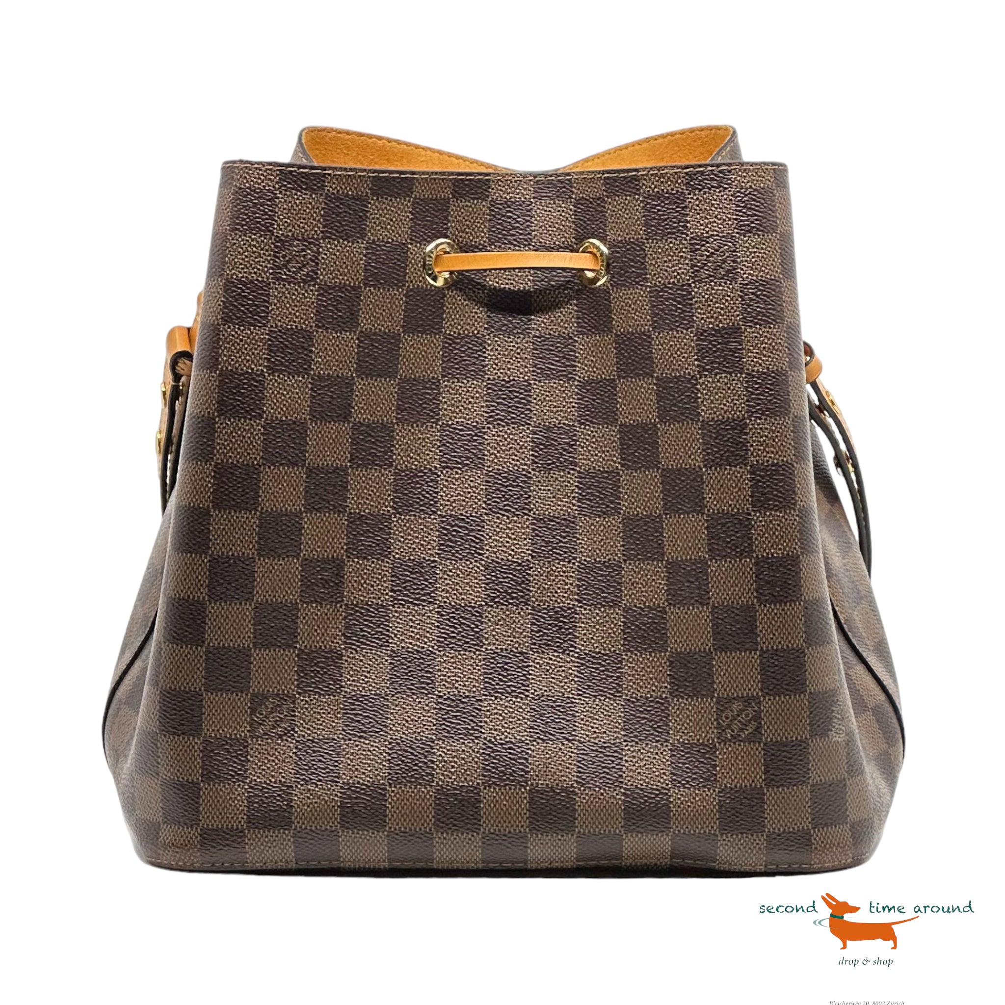 Louis Vuitton Neonoe Safran Damier Ébène Canvas Braun Bag