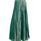 Gucci Plisse Silk voile lame midi Skirt in light green