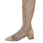 Christian Dior Naughtily-D Lace Up Boots Nude
