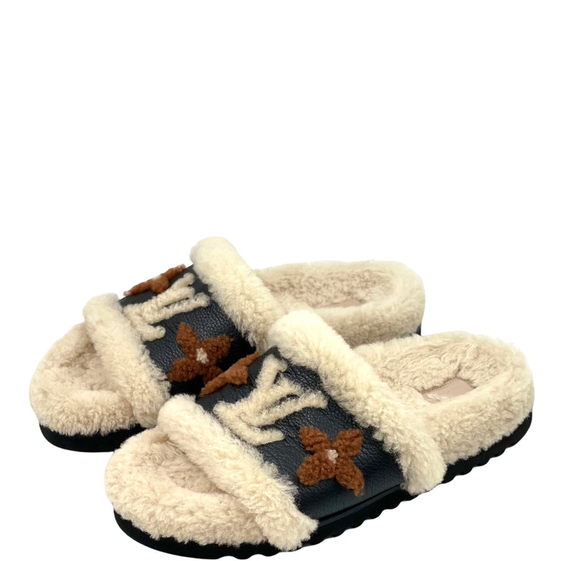 Louis Vuitton Shearling Calfskin Paseo Flat Comfort Mule
