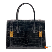 Hermes Rare Vintage Drag Bag in Lisse Niloticus Crocodile GHW