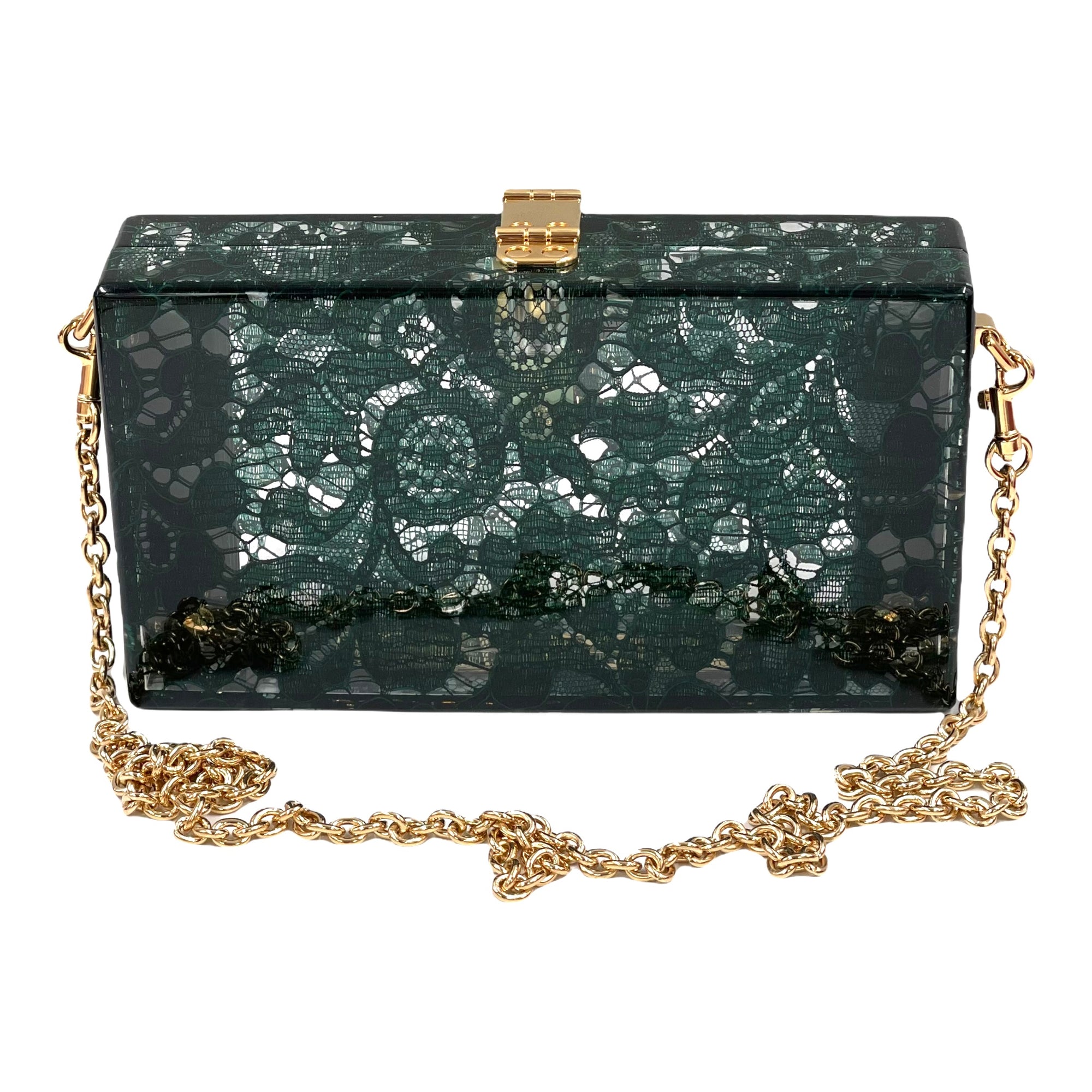 Dolce Gabbana Clutch Dolce Box - plexiglass / lace