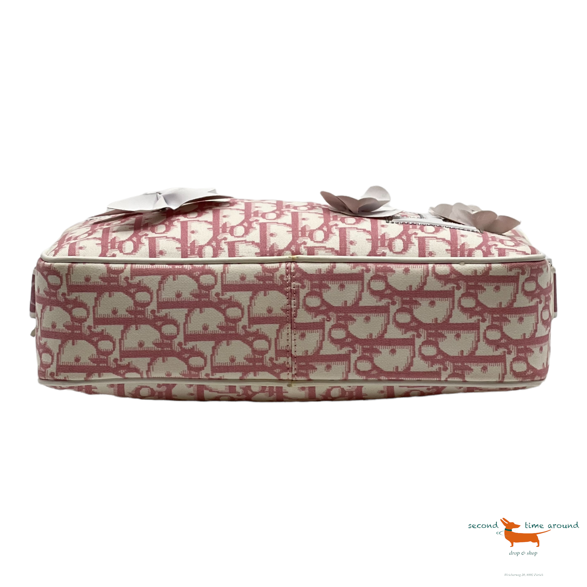 Dior Oblique Monogram Trotter Pink Coated Canvas Cross Body Bag