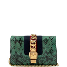 Gucci Sylvie Mini Green Python Shoulder Bag