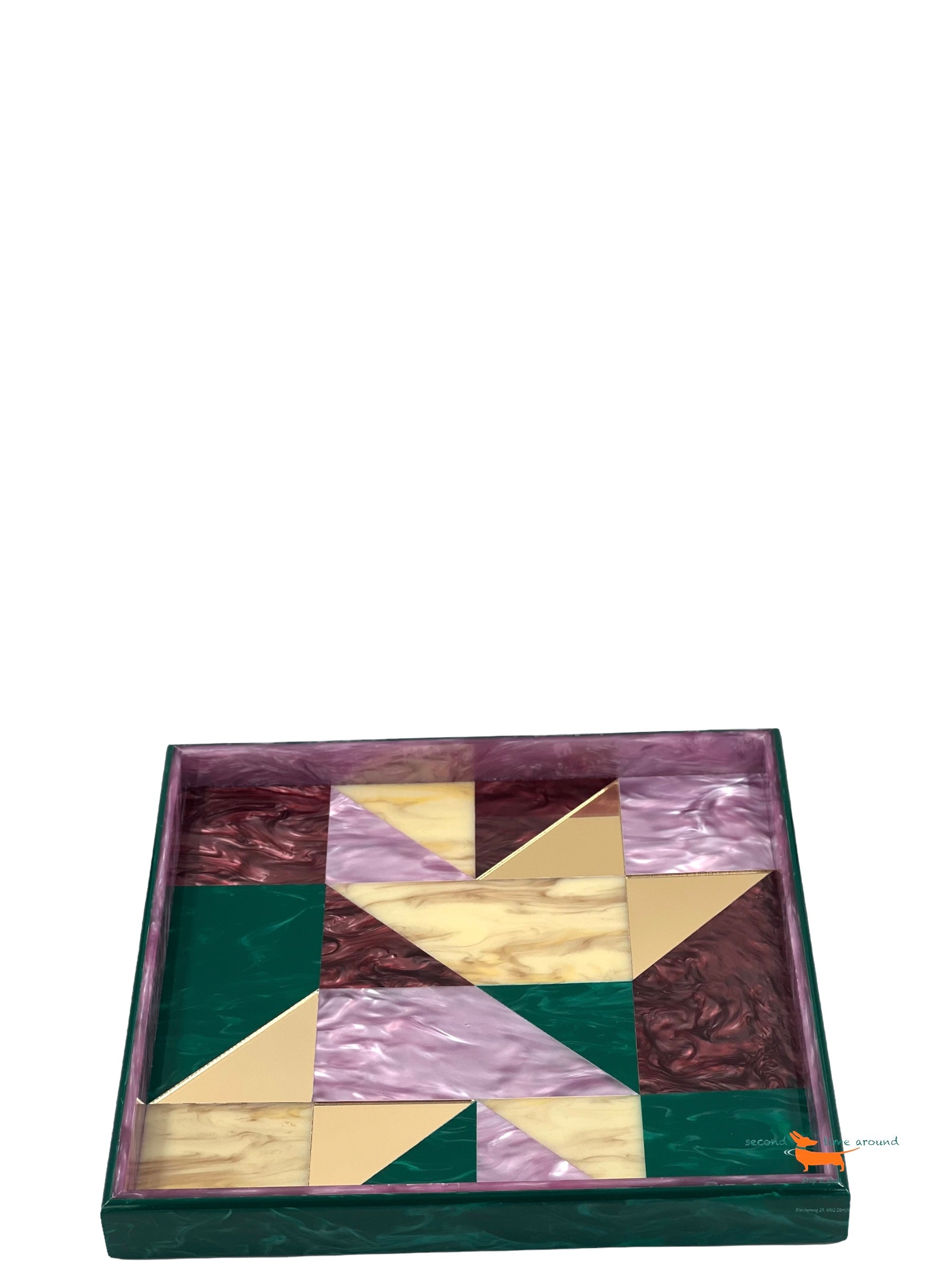 Edie Parker  Acrylic Square Tray Handmade in America Each  Piece is Unique