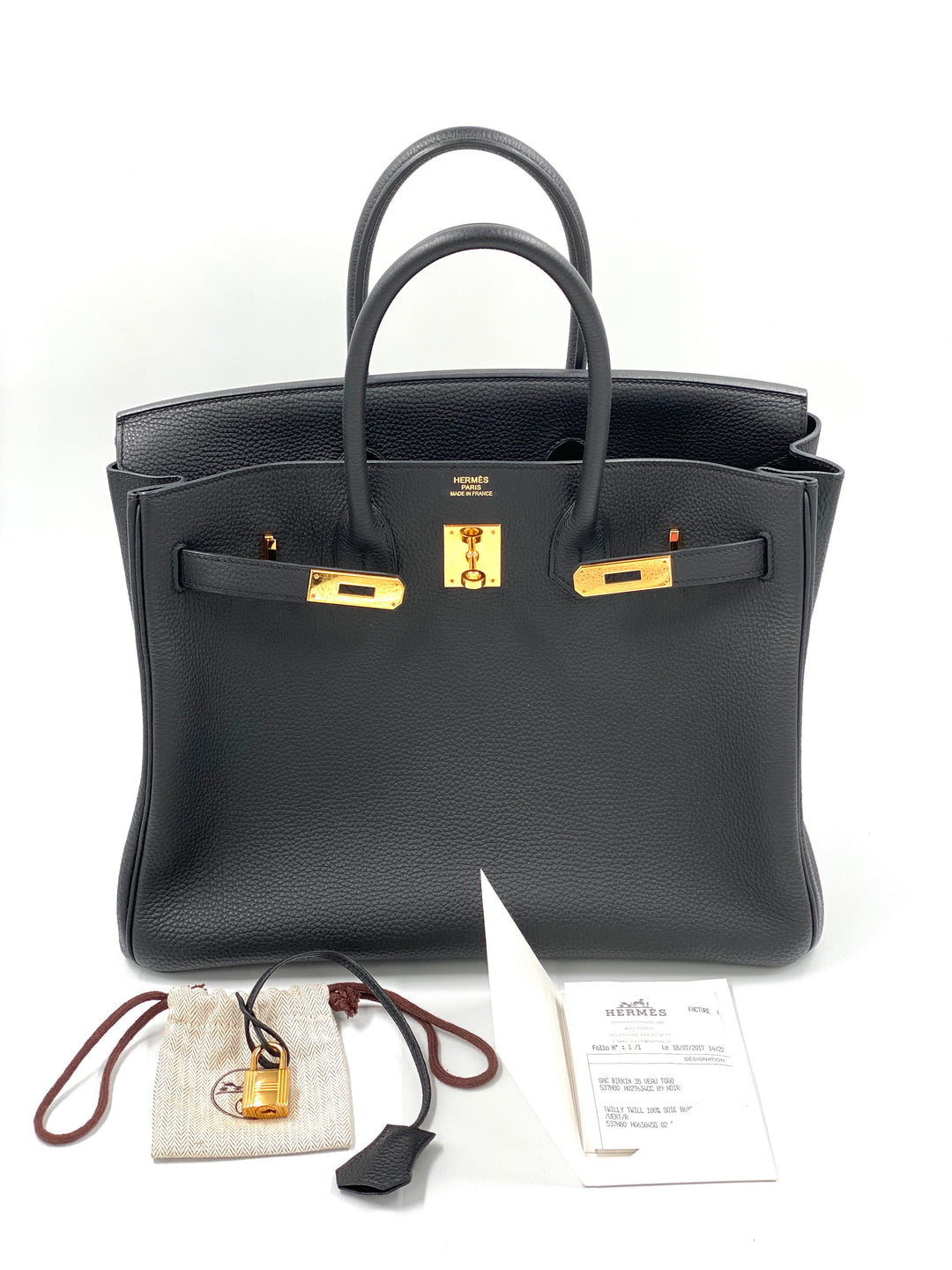 Hermes Birkin 35 Cm Veau Togo  Leder Gold Bag