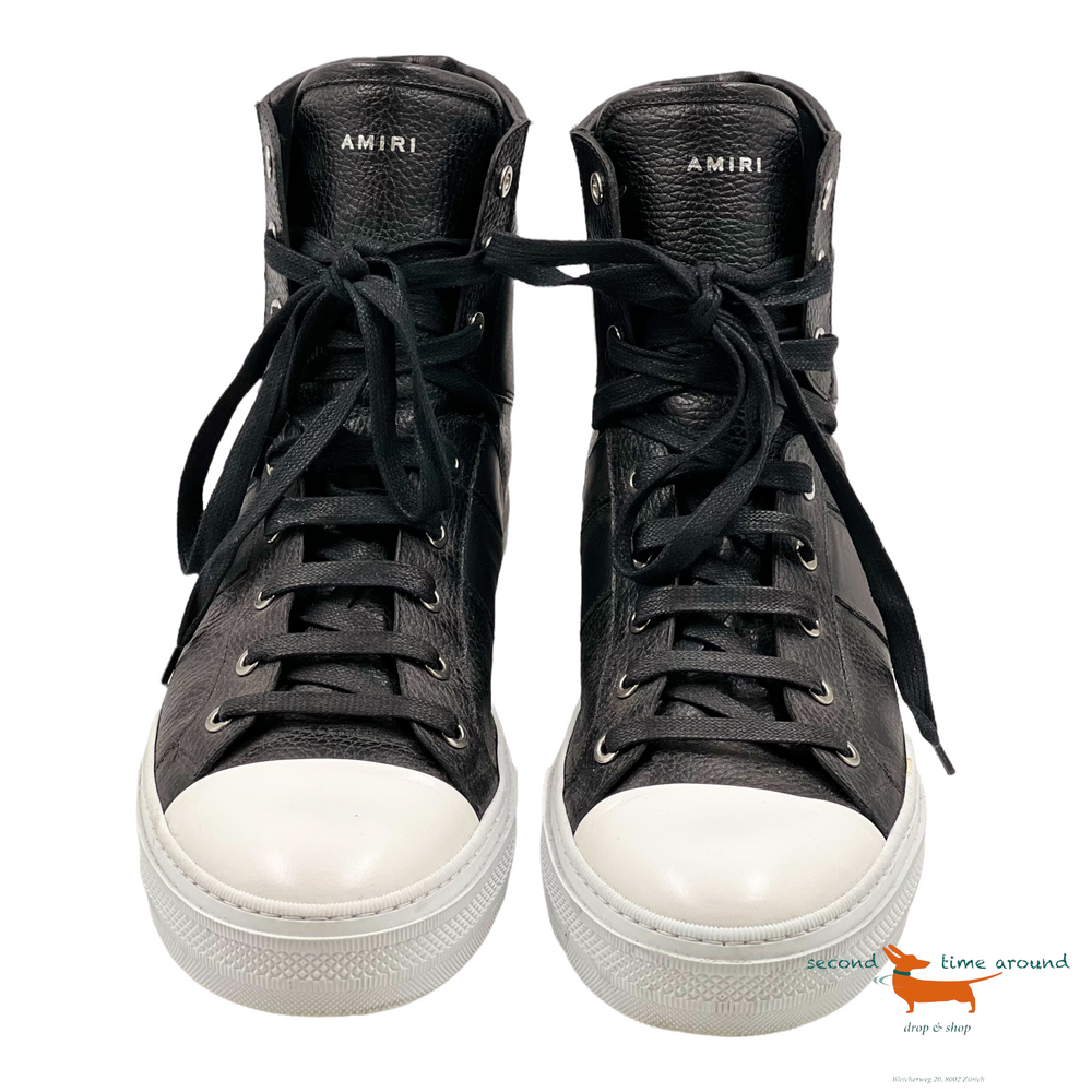 Amiri Black leather sunset lace high top Sneaker