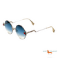 Fendi FF Round Sunglasses Silver Frame Blue Lens 55mm
