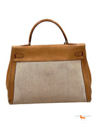 Hermes Kelly 35 Vintage Canvas & Leather