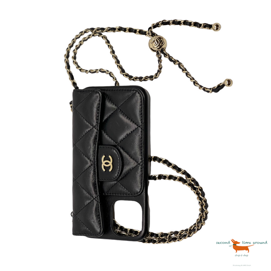 Chanel I Phone cover with chain for I phone 13 and I Phone 13 pro