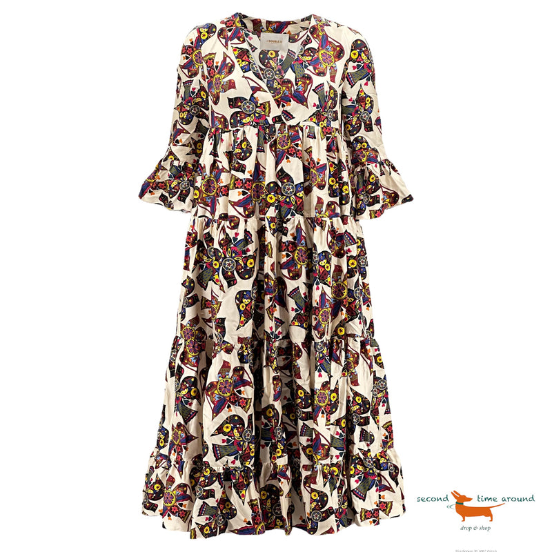 Double J Jennifer Jane Dress Piccolo Dove in Twill Silk