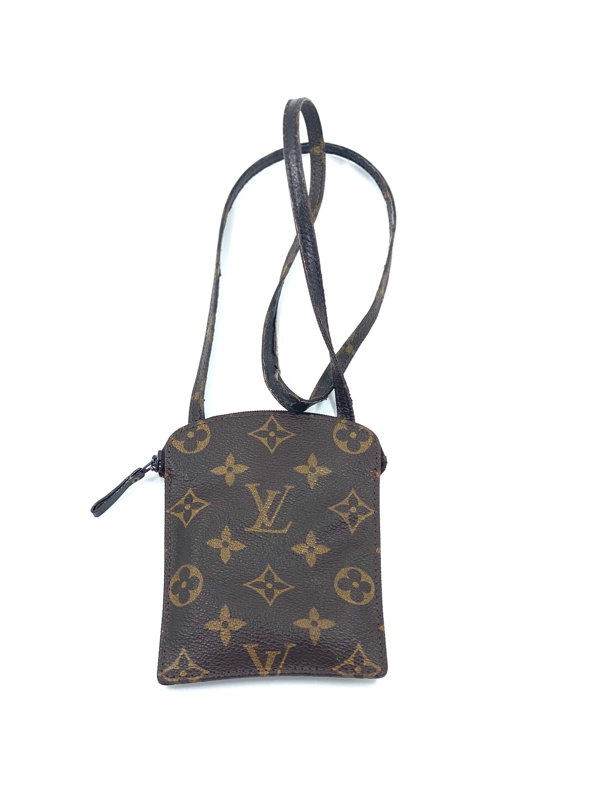 Authentic Louis Vuitton Monogram Pochette Secret Shoulder Bag Pouch 
