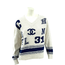 Chanel Varsity Iconic Logo Pullover Sweater Size 38 Fr