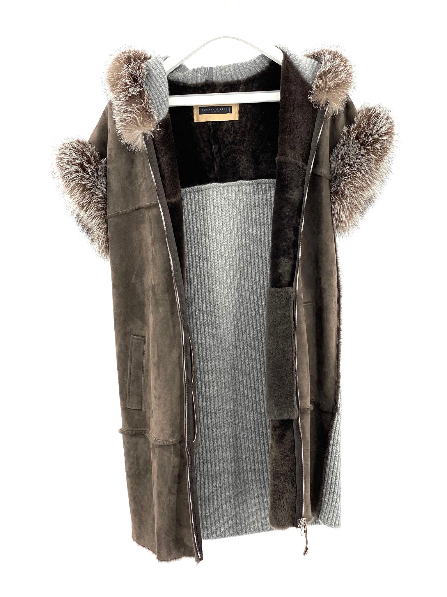 ‪ Fabiana Filippi Mantel Leder Cashmire
