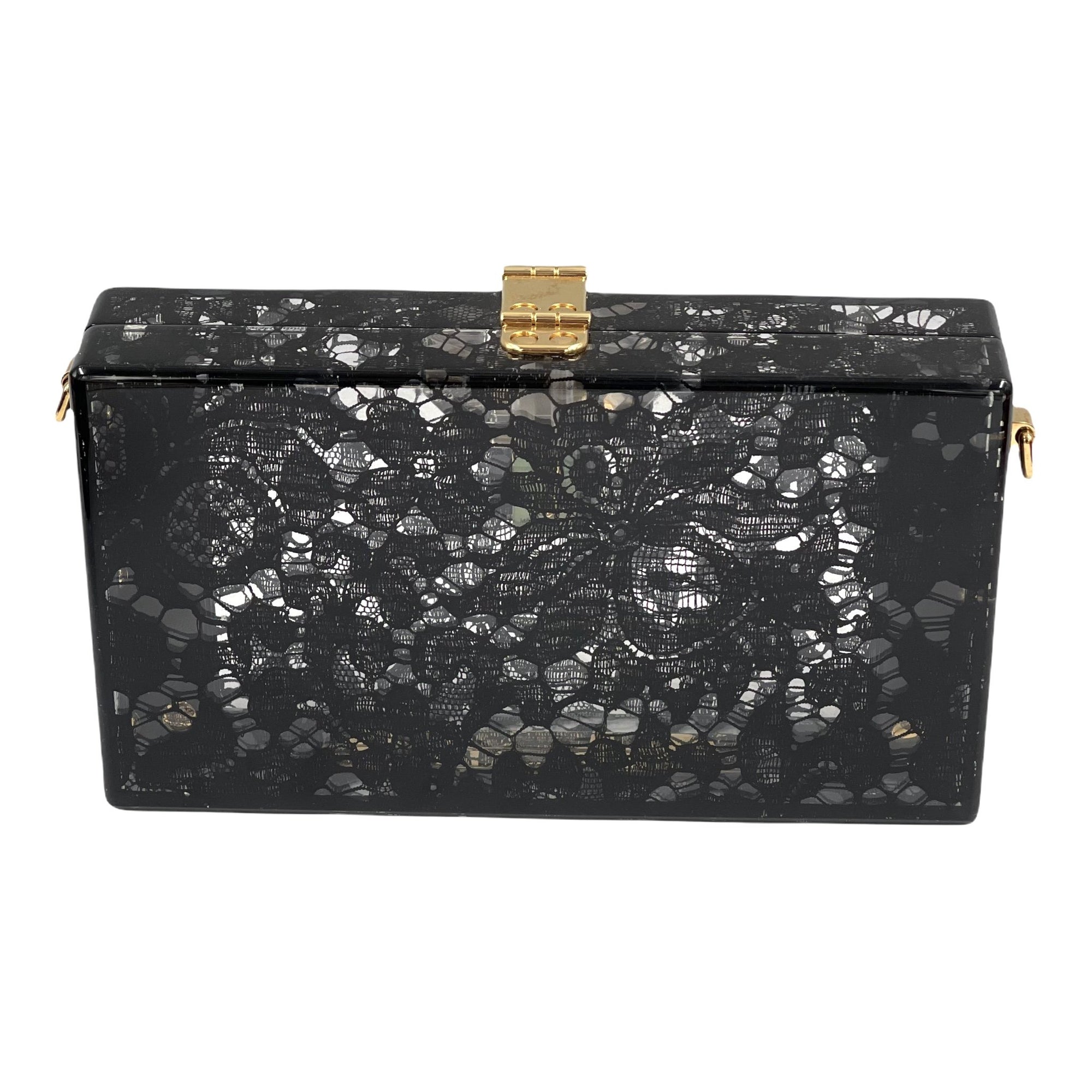 Dolce Gabbana Clutch Dolce Box - plexiglass / lace