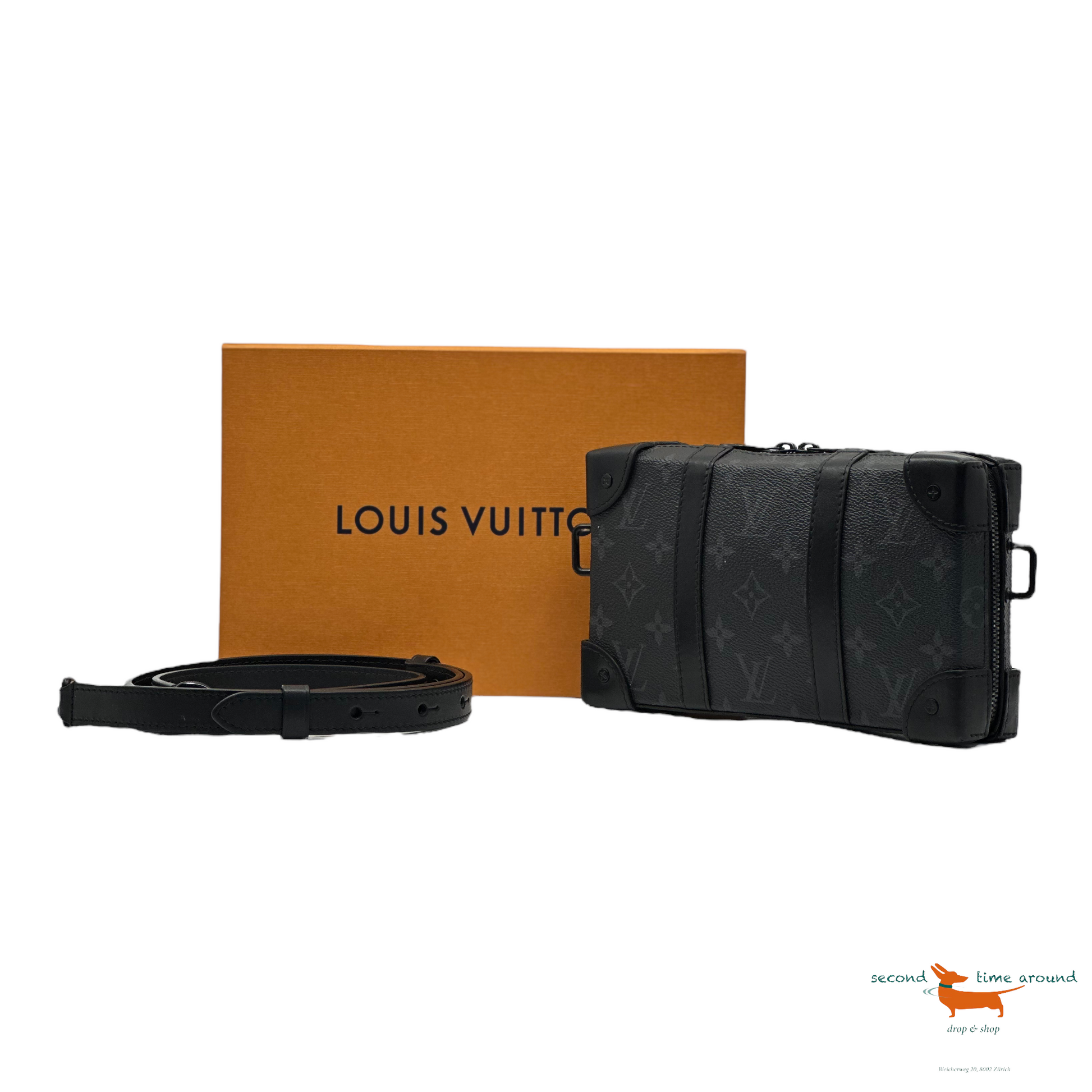 LOUIS VUITTON M69838 Soft Trunk Wallet Canvas Leather Black Shoulder Bag  Men's