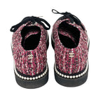 Chanel Sneakers Damen Rosa Schwarz Tweed