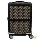 Goyard Black Goyardine Canvas and Leather Bourget Trolley
