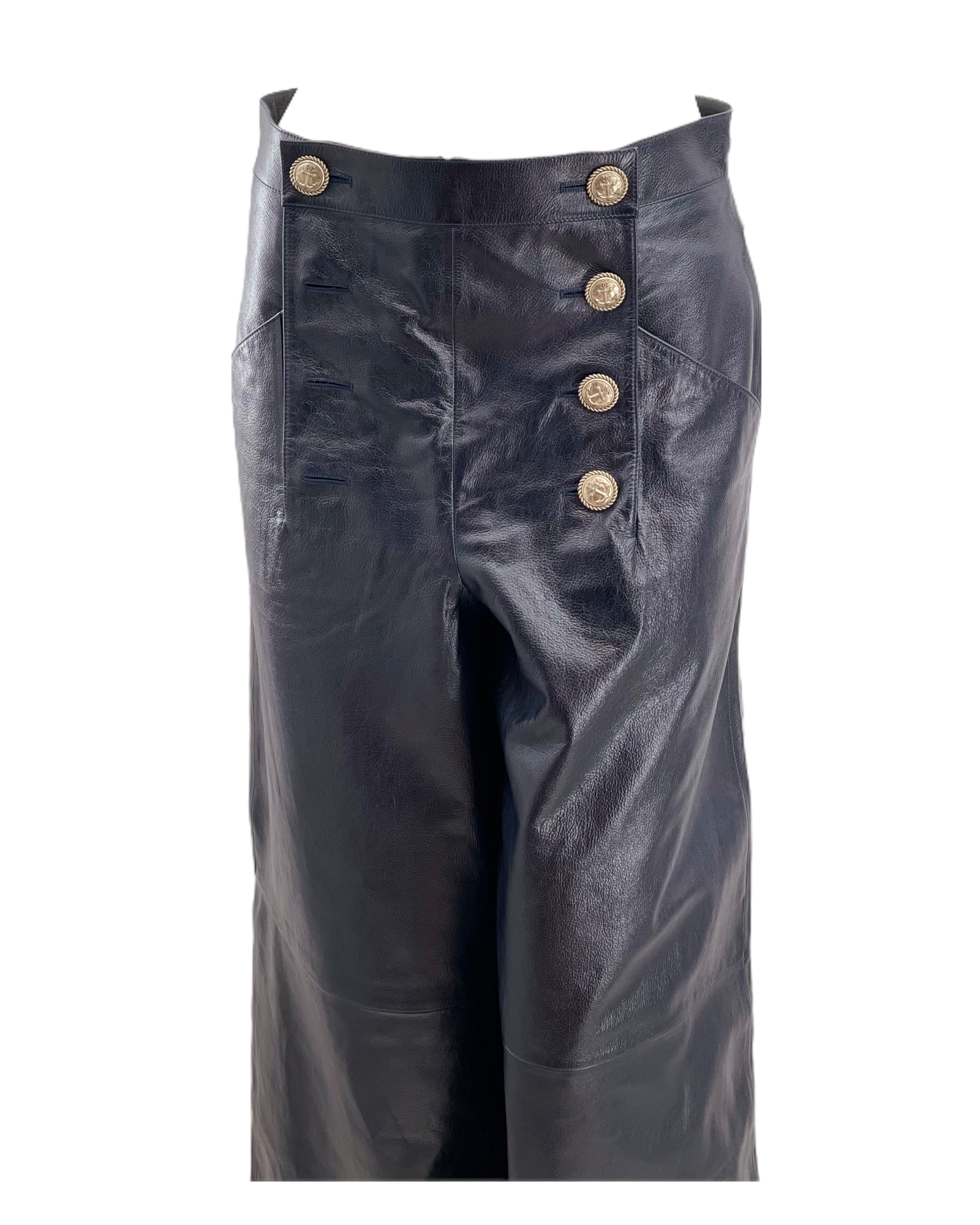 Chanel Leather Sailor Pants (Fashion Show piece)