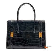 Hermes Rare Vintage Drag Bag in Lisse Niloticus Crocodile GHW
