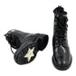 Christian Dior Calfskin Tartan D-Order Low Boot Black White
