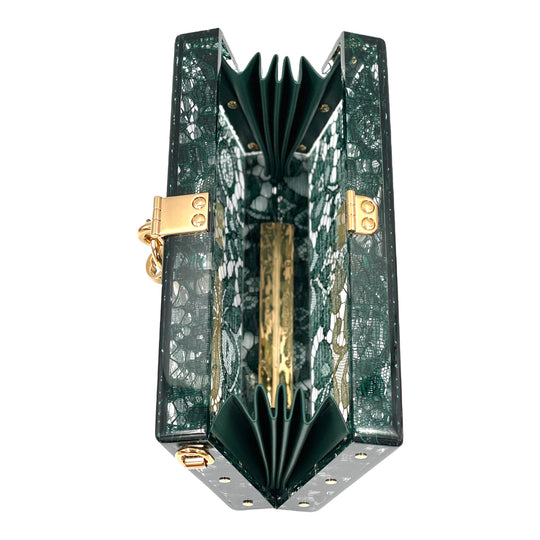 Dolce Gabbana Clutch Dolce Box - plexiglass / lace