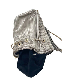 Chanel Gold Leather Coco Pleats Small Backpack Bag