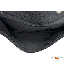 Chanel 2.55 large shoulder bag in black Tweed