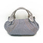Fendi Striped Jeans Blue/White Denim Spy Bag