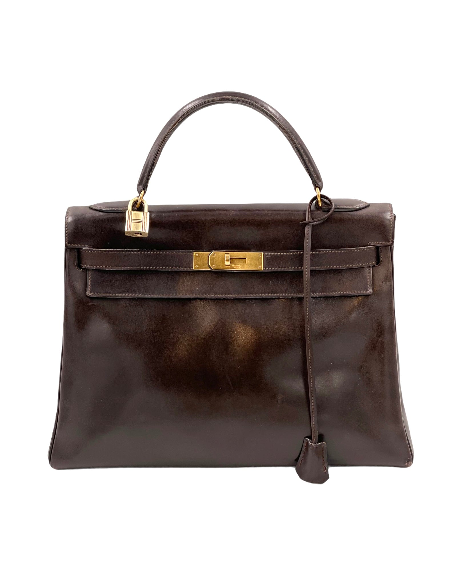 Hermes Kelly Box Leder 32 Bag 
