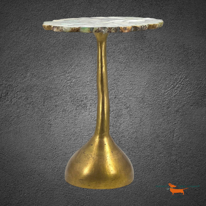 Green Agate (Achat) Stone Side Table