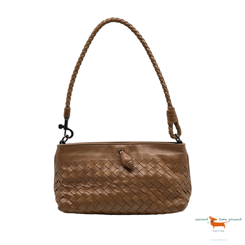 Bottega Veneta brown woven Bag wristlet
