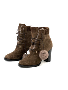 Jimmy Choo Boots Elba 95 aus Veloursleder