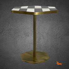 Marioni Ted Black and White Side Table