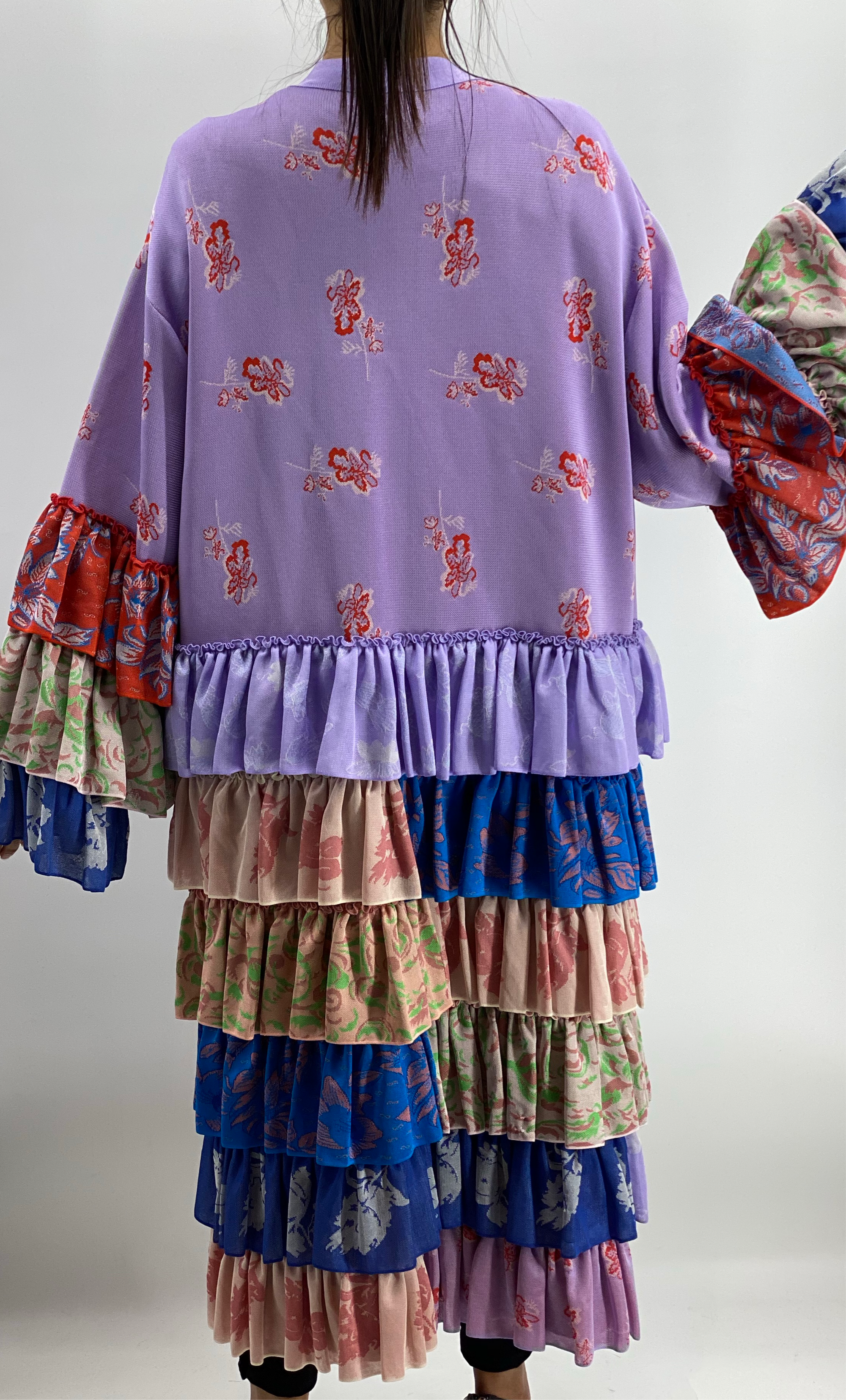 loewe paula's ibiza ruffled jacquard robe coat