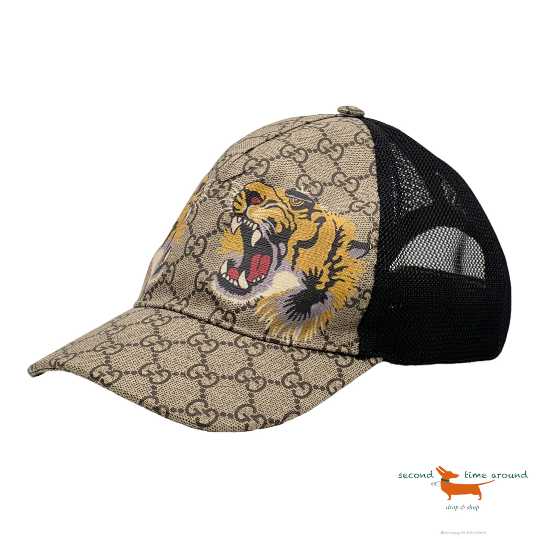Gucci GG Supreme Cap with Tiger Print
