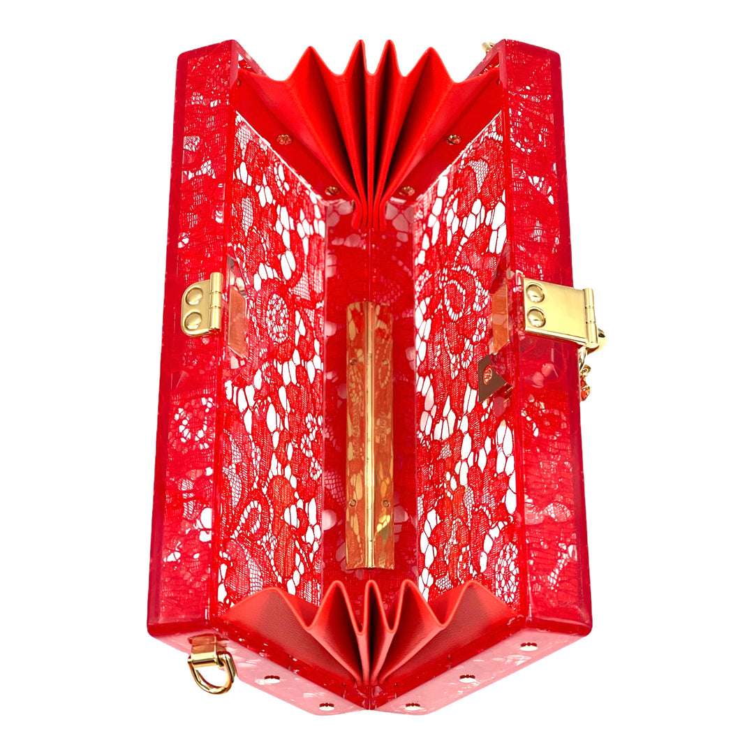 Dolce Gabbana Clutch Dolce Box  - plexiglass / lace