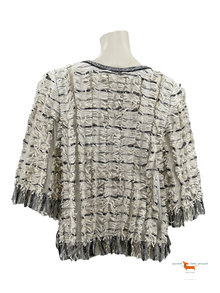 Chanel Ribbon Fringed Pullover