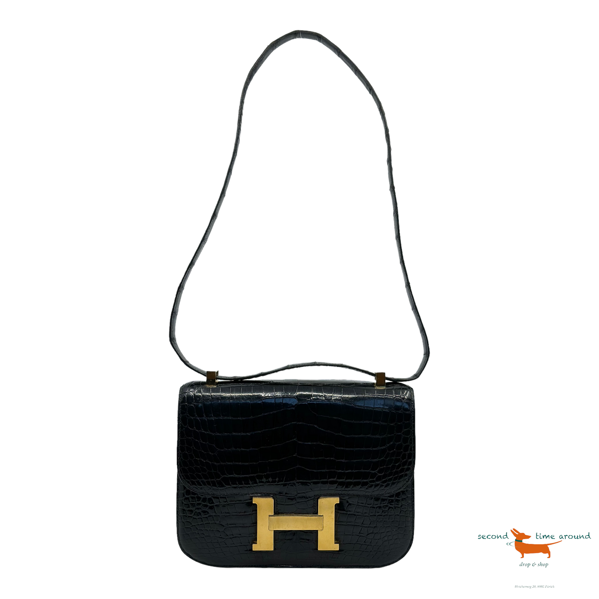 Hermes Crocodile Constance 23 Shoulder Bag