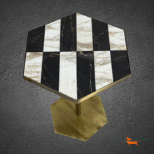 Marioni Ted Black and White Side Table